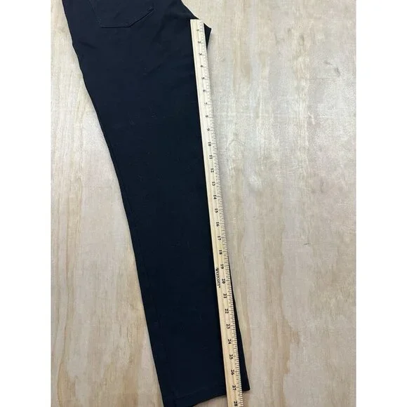 Eileen Fisher Black Dress Pants Sz 8 Straight Leg Viscose‎ Nylon Spandex Office - Picture 5 of 6